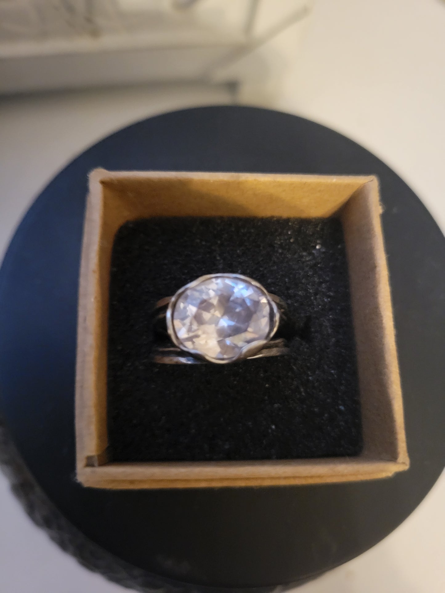 Silver diamong ring