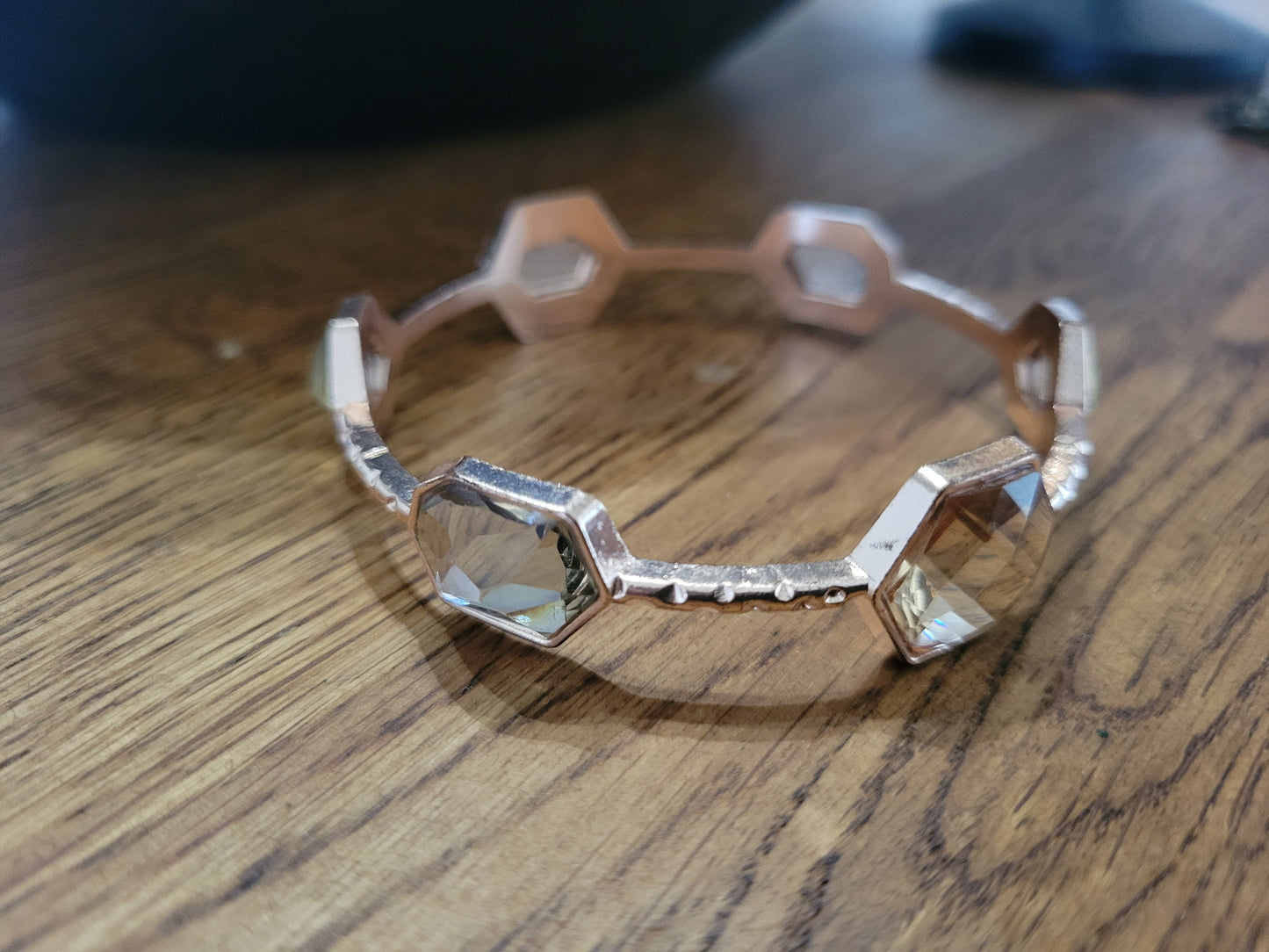 Gemstone bangle bracelet