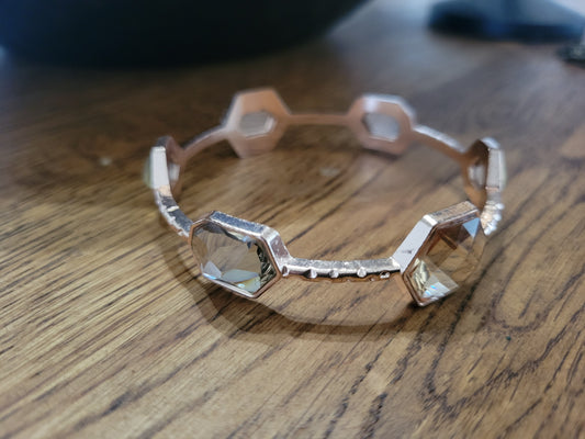 Gemstone bangle bracelet