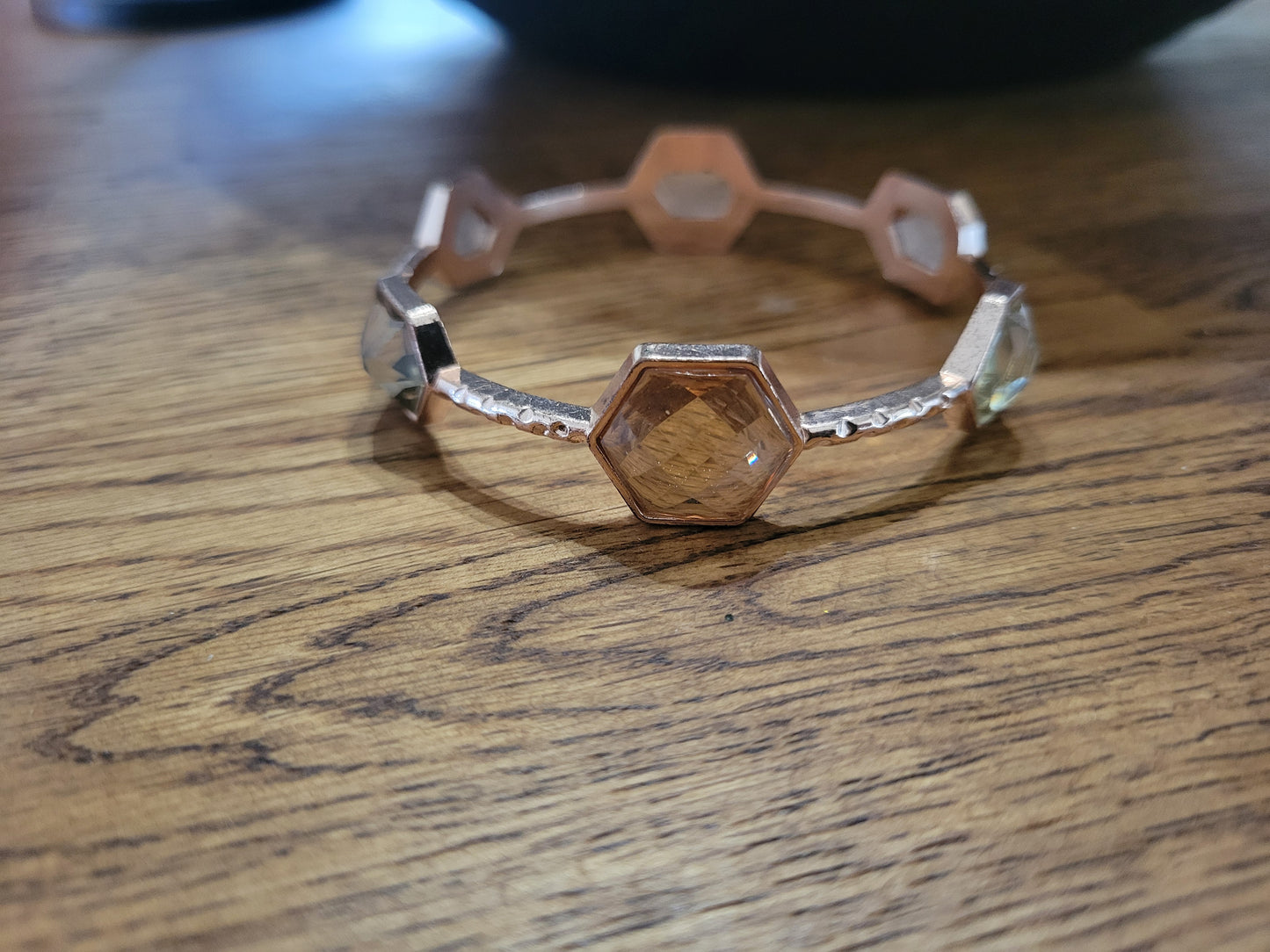Gemstone bangle bracelet