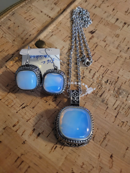 Moonstone Necklace -earring set